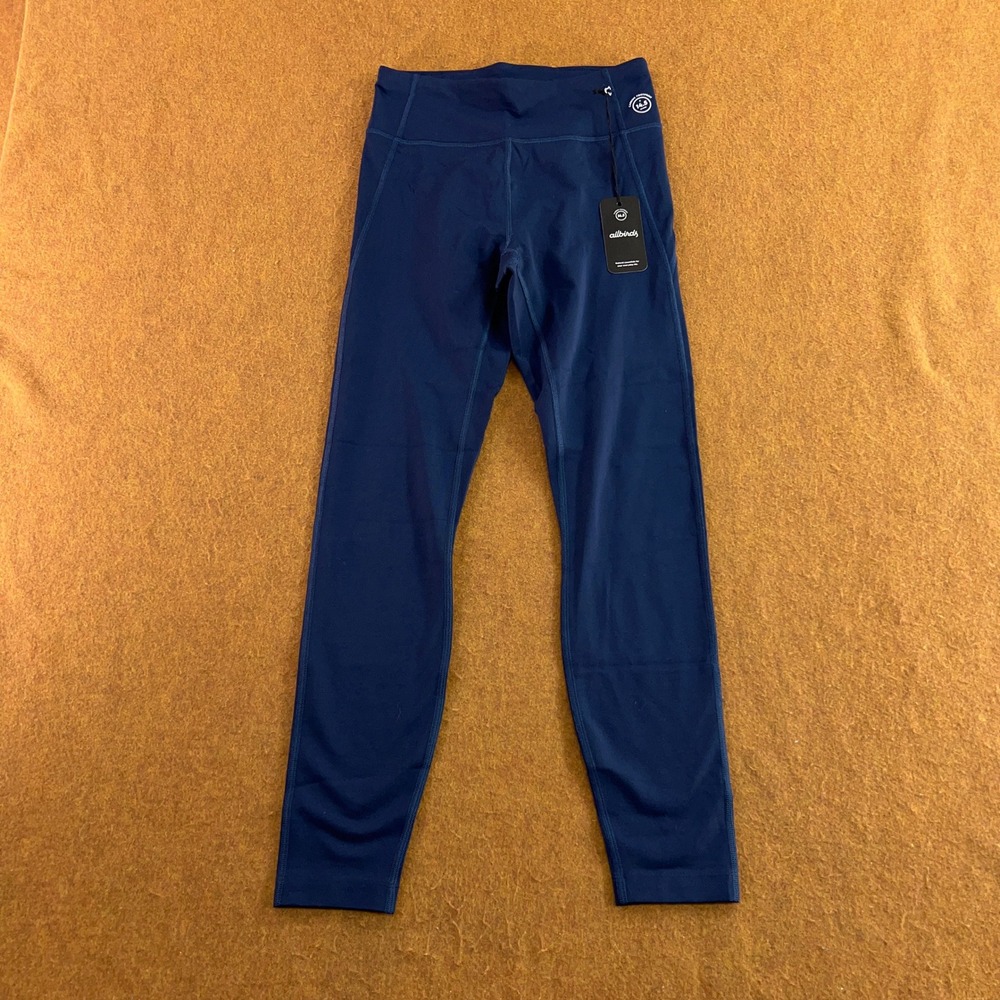 Allbirds Womens Small True Navy Natural Trino Merino Wool Blend Leggings NWT